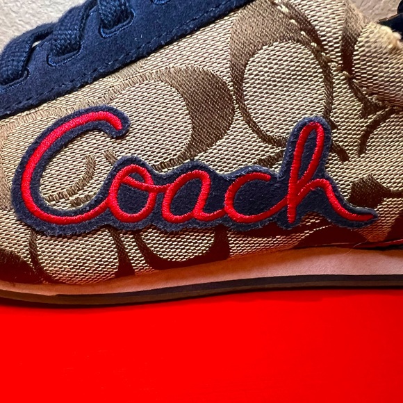 COACH monogram and suede sneakers. 💙❤️ - Picture 3 of 6